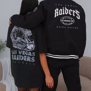New- Las Vegas Raiders Team/NFL/ Black Bomber Jacket/SIZE SMALL